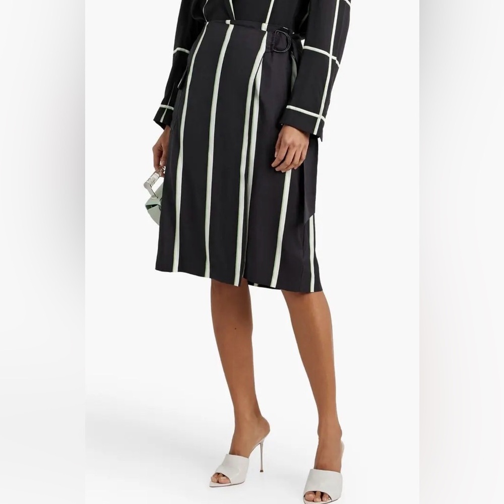 Equipment Striped Pencil Skirt with Belt and Flap Pocket Size 6 $425 - Picture 2 of 7